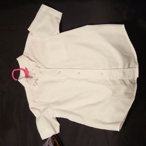 Boys short sleeve white dress shirt